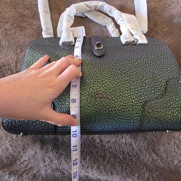 Coach Mercer 24 Hologram Iridescent Leather Satchel Crossbody NWT AUTHENTICATED - Picture 13 of 16